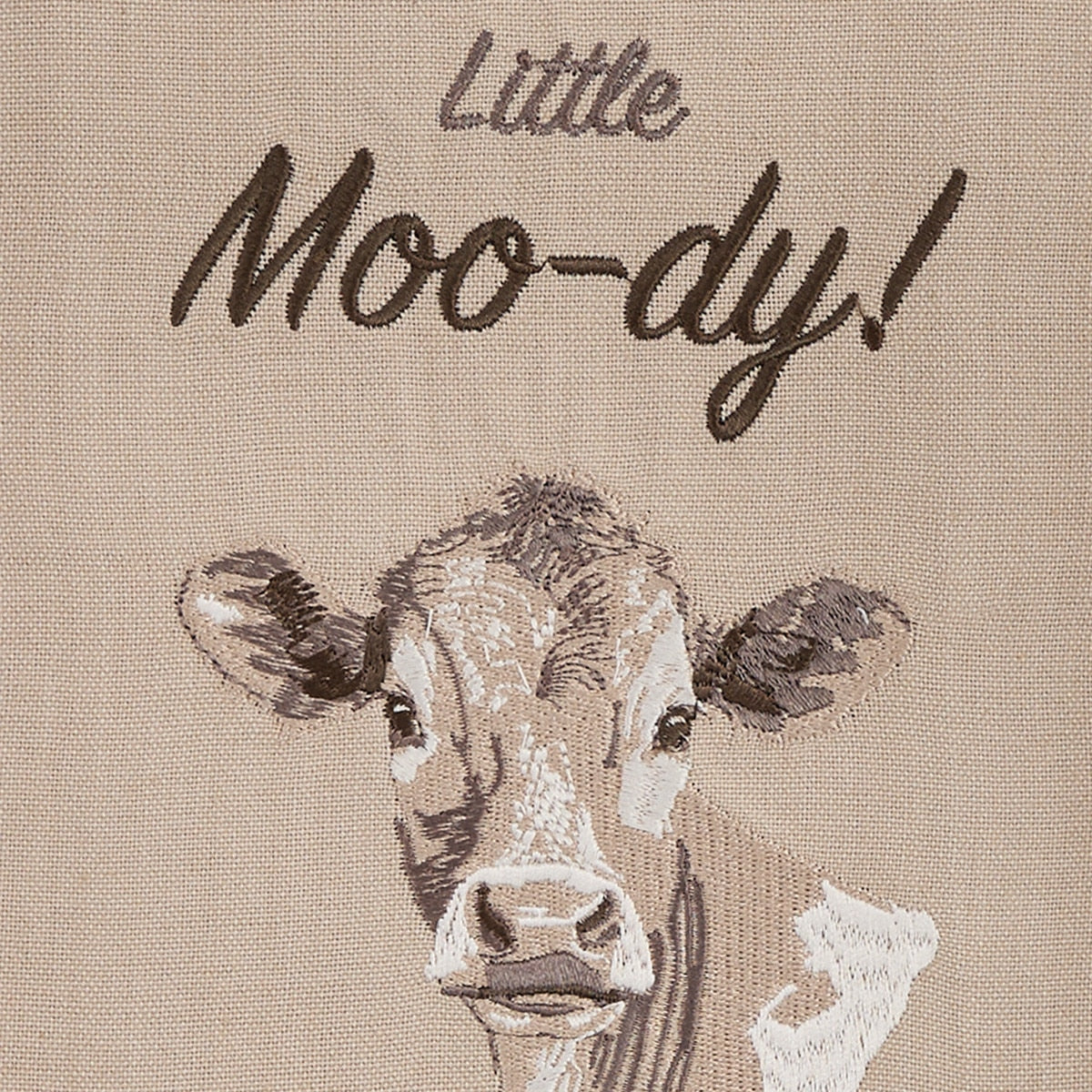 Park Designs Just A Little Moo-Dy Embroidered Dishtowel - Set of 6