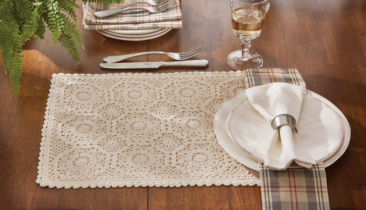 Park Designs Lace Placemat Cream - Set of 6