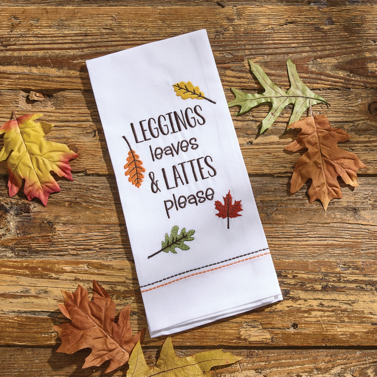 Park Designs Leaves And Lattes Decorative Dishtowel - Set of 6