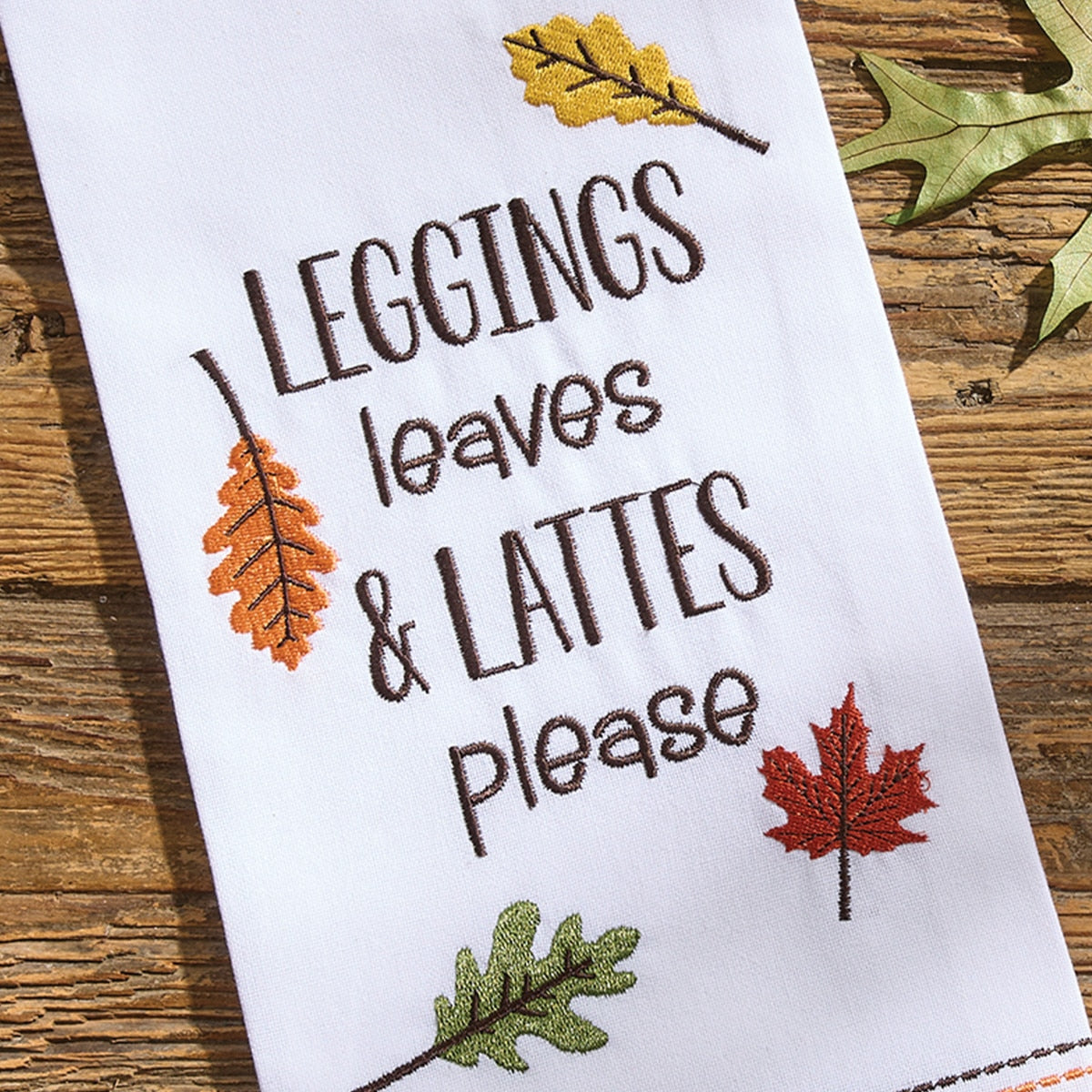 Park Designs Leaves And Lattes Decorative Dishtowel - Set of 6