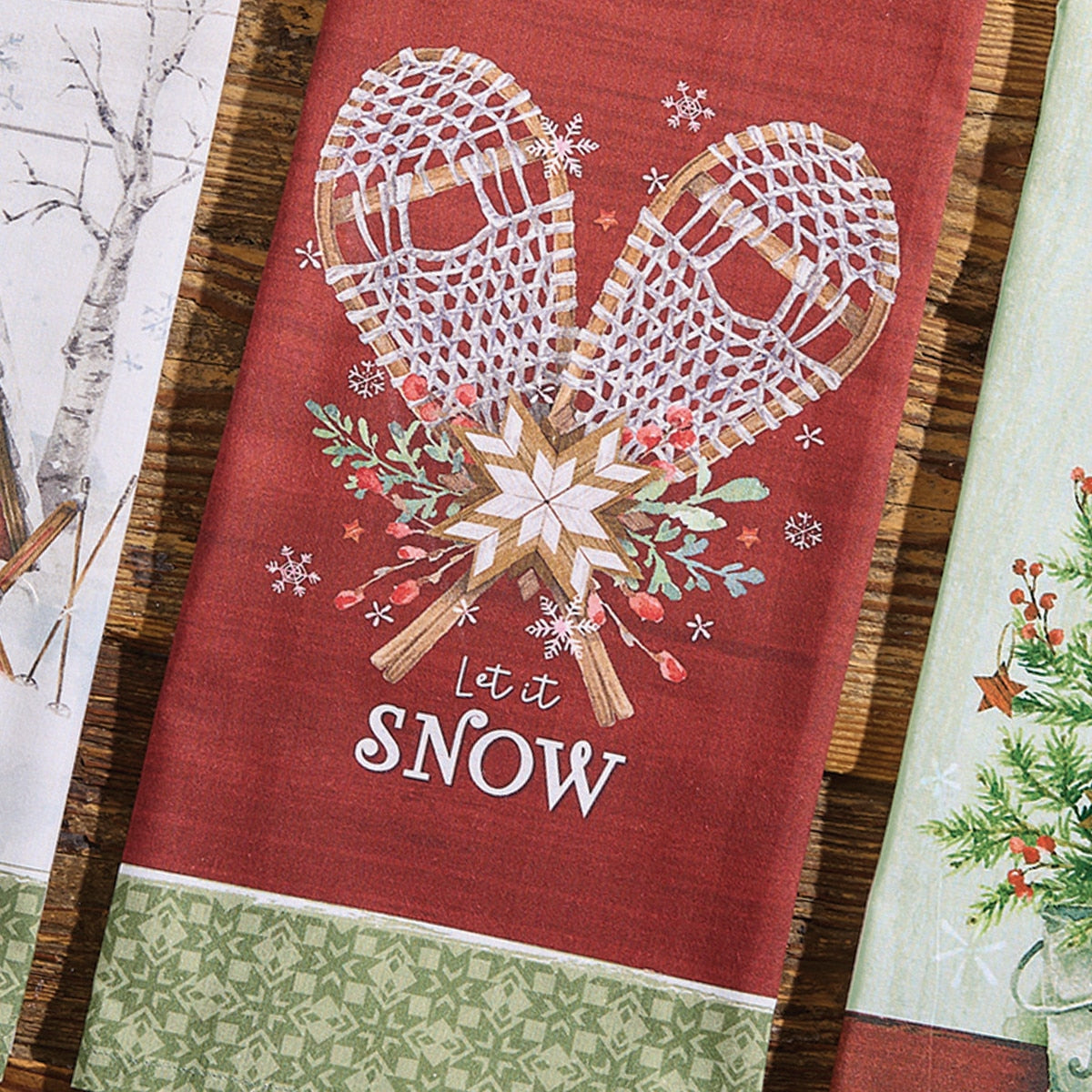 Park Designs Let It Snow Printed Dishtowel - Set of 6
