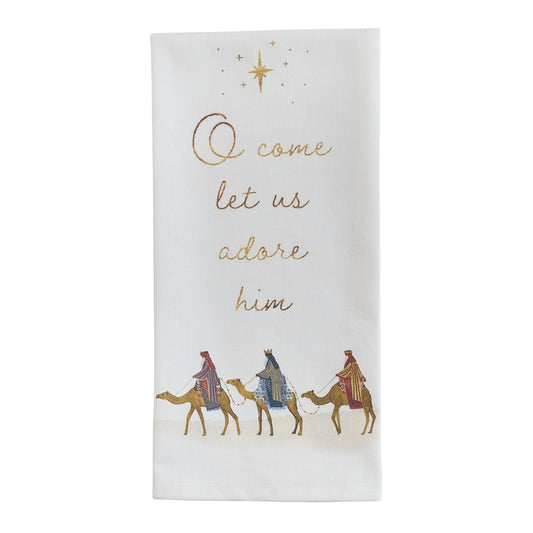 Park Designs Let Us Adore Him Dishtowel - Set of 6