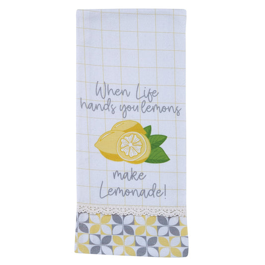 Park Designs Life Hands Lemons Flour Sack Dishtowel - Set of 2
