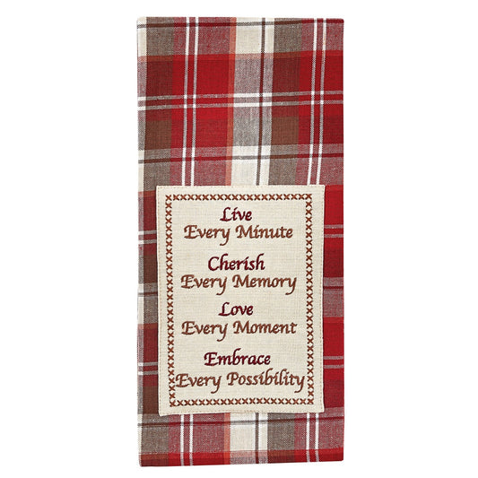 Park Designs Live Every Minute Dishtowel - Set of 2