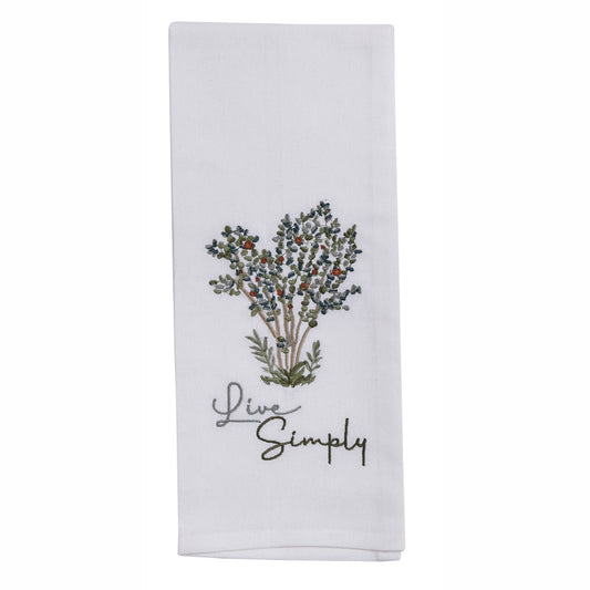 Park Designs Live Simply Dishtowel - Set of 6