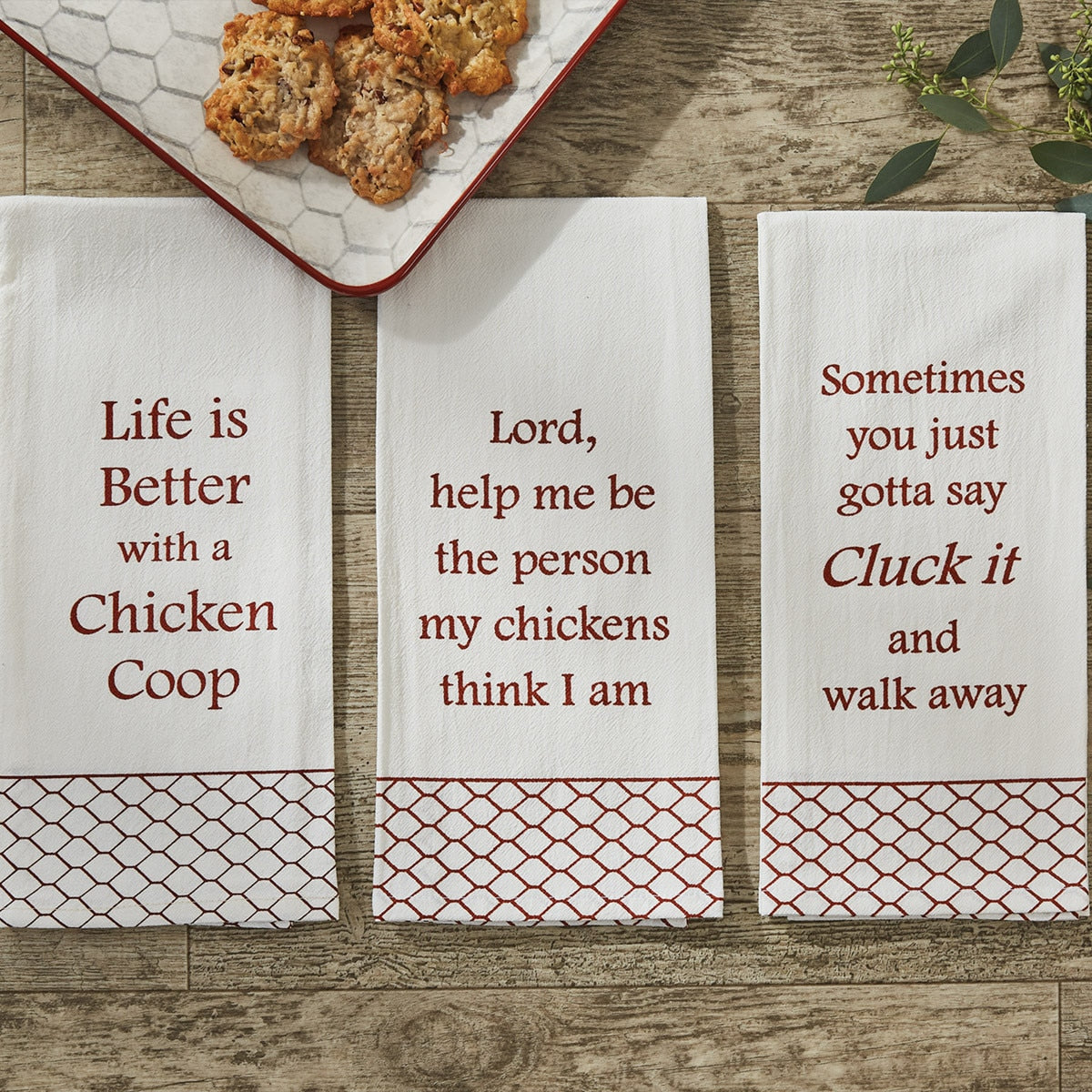 Park Designs Lord, Help Me Flour Sack Printed Dishtowel - Set of 2