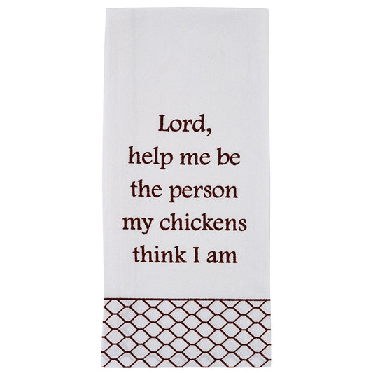 Park Designs Lord, Help Me Flour Sack Printed Dishtowel - Set of 2