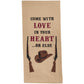 Park Designs Love In Your Heart Embroidered Dishtowel - Set of 6