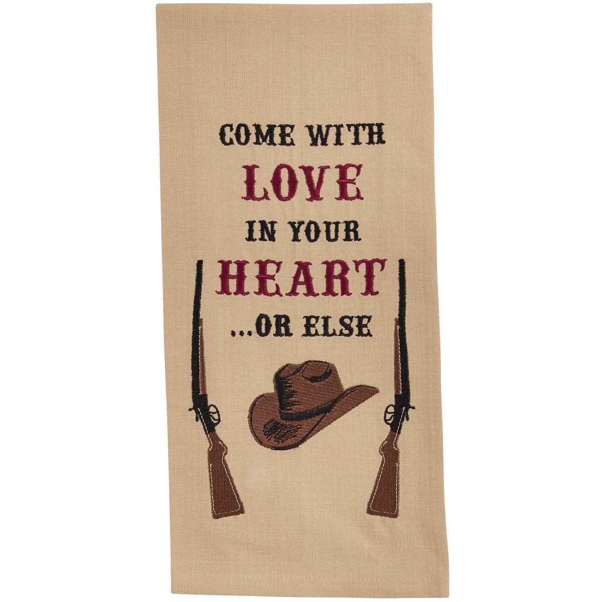 Park Designs Love In Your Heart Embroidered Dishtowel - Set of 6