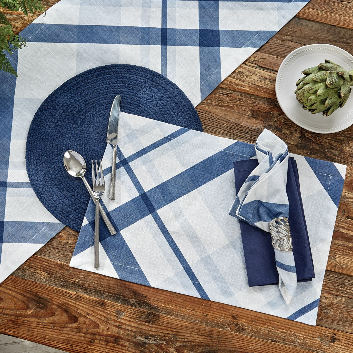 Park Designs Loxley Plaid Placemat - Set of 12