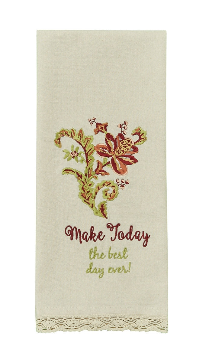 Park Designs Make Today Embroidered Dishtowel - Set of 6