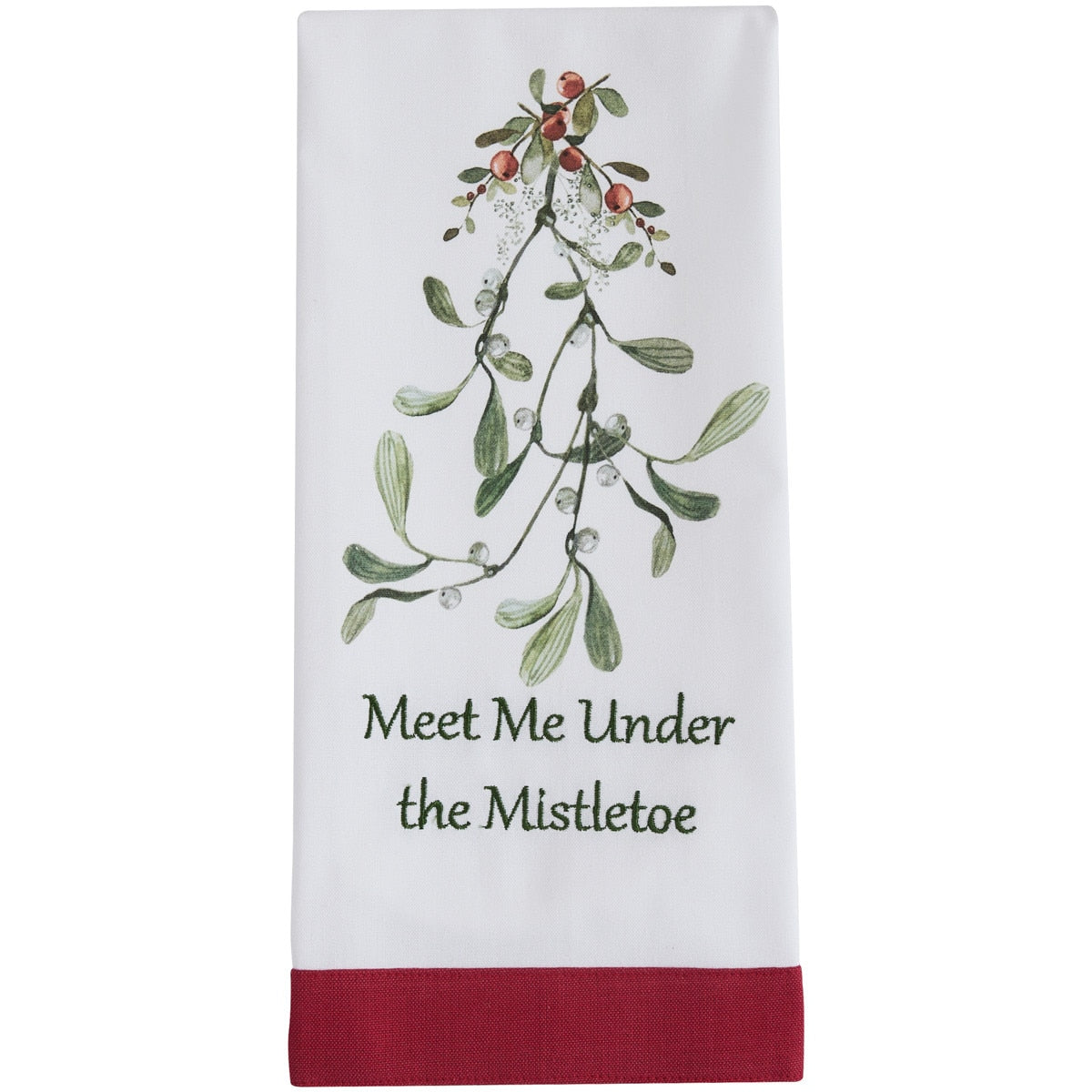 Park Designs Meet Me Under The Mistletoe Dishtowel - Set of 6