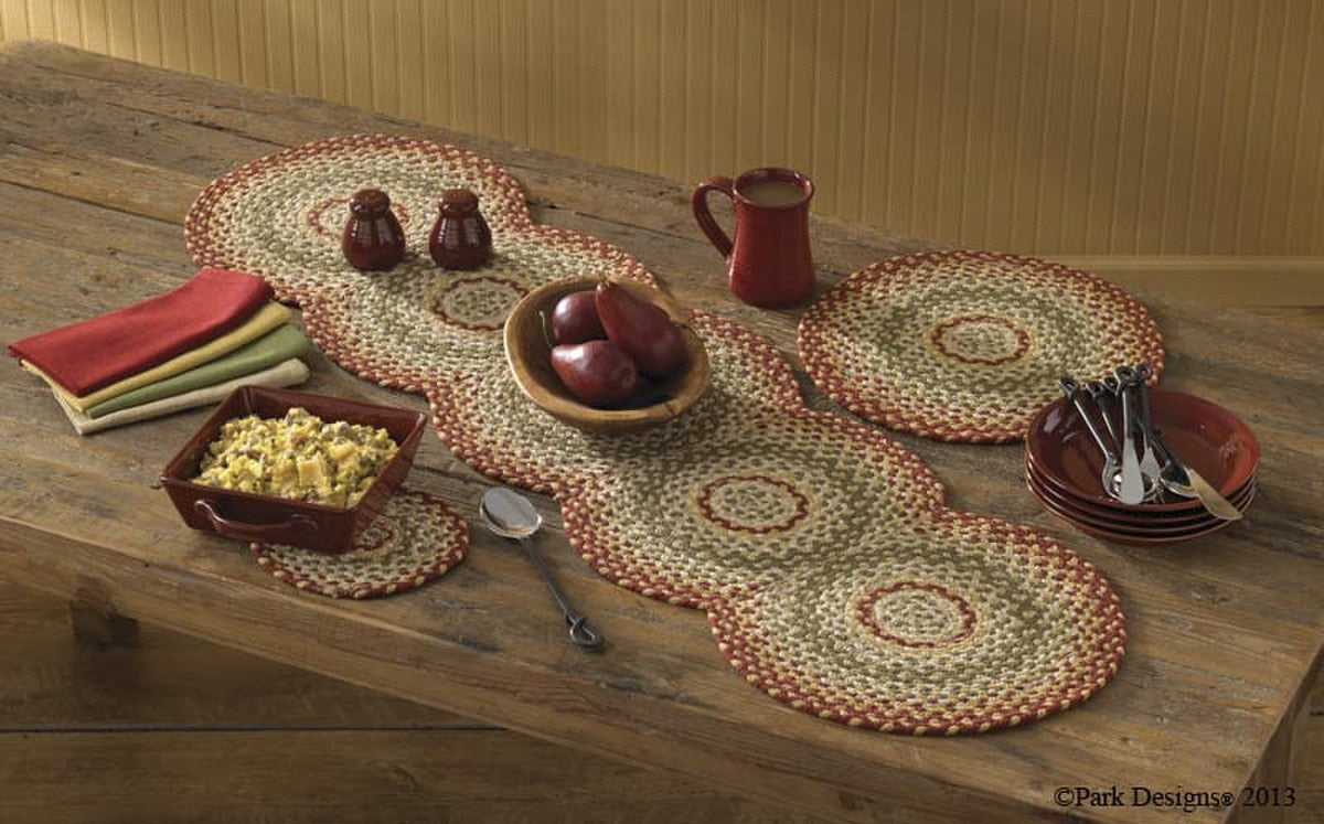 Park Designs Mill Village Braided Round Placemat - Set of 6