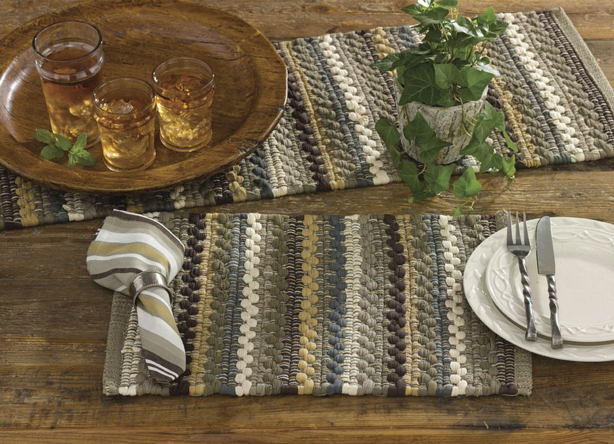 Park Designs Mineral Stripe Placemat Chindi - Set of 4
