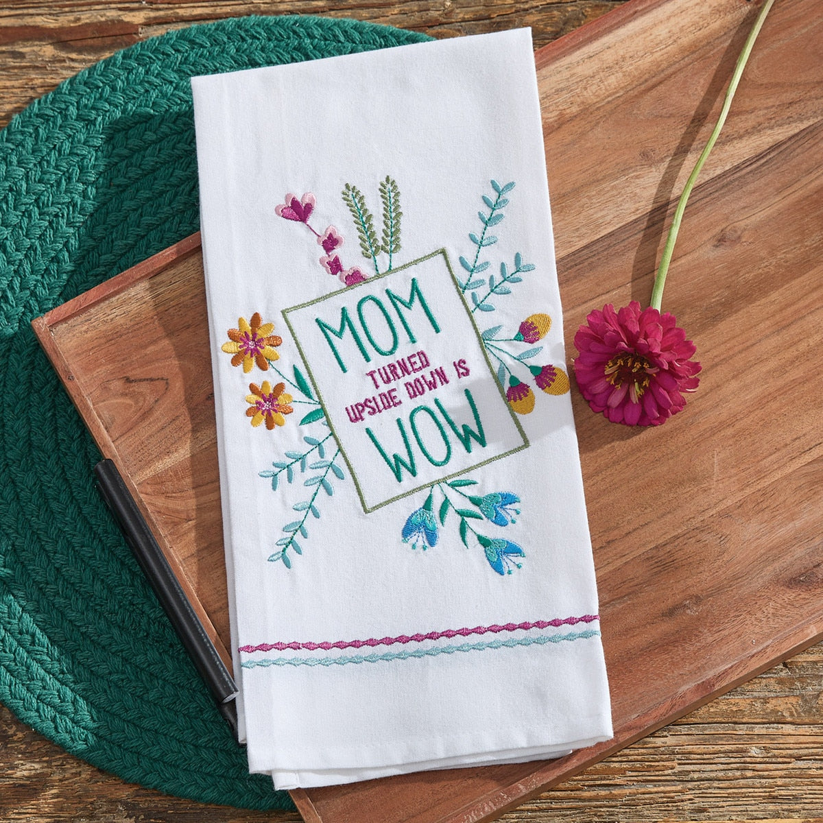 Park Designs Mom Is Wow Decorative Dishtowel - Set of 6