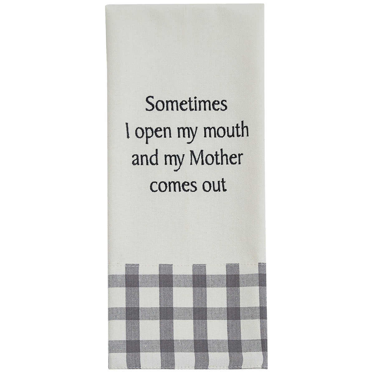 Park Designs Mother Comes Out Embroidered Dishtowel - Set of 2