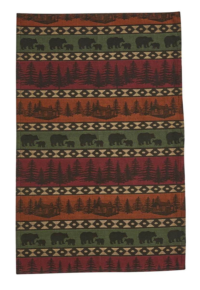 Park Designs Mountain Bear Jacquard Dishtowel - Set of 3