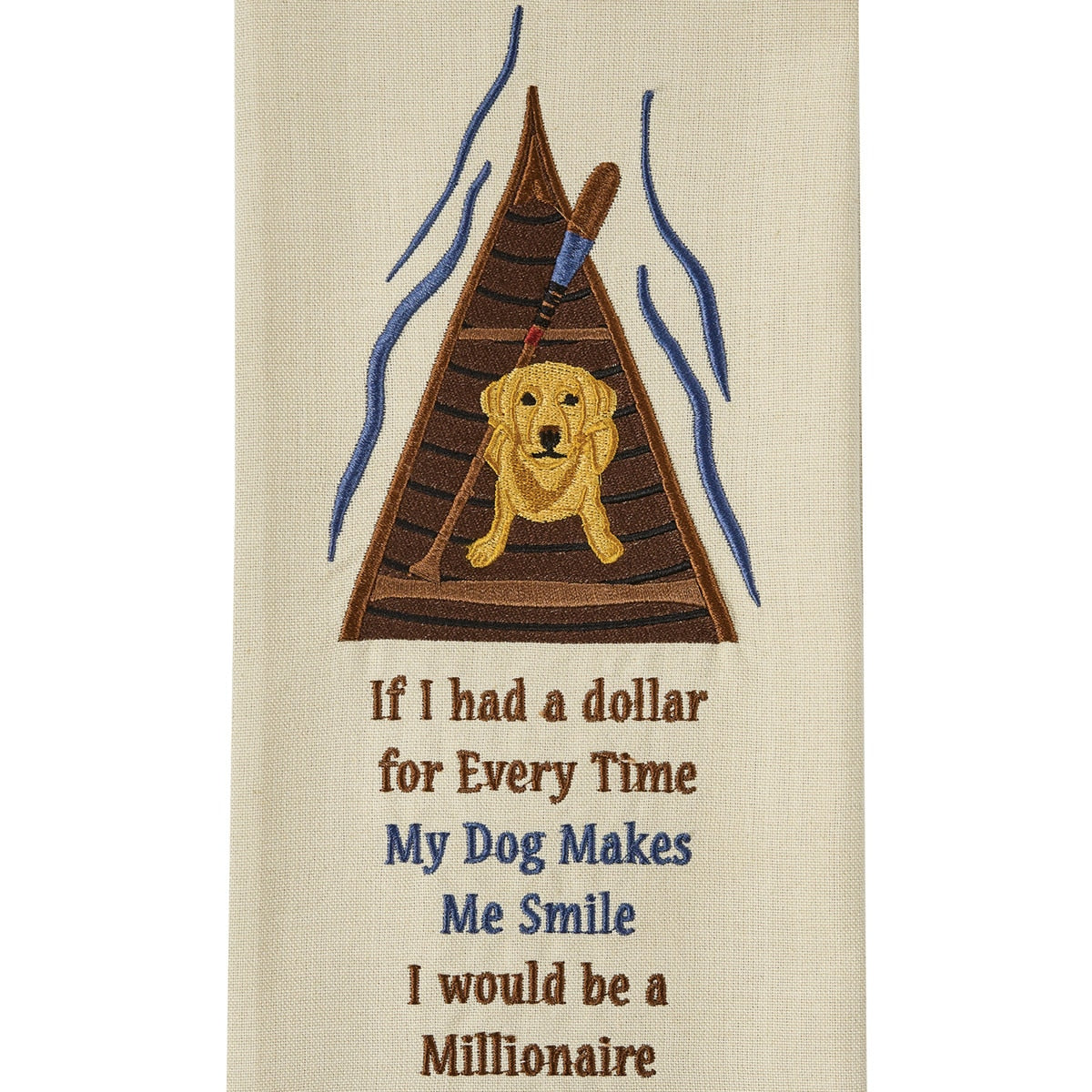 Park Designs My Dog Makes Me Smile Dishtowel - Set of 6
