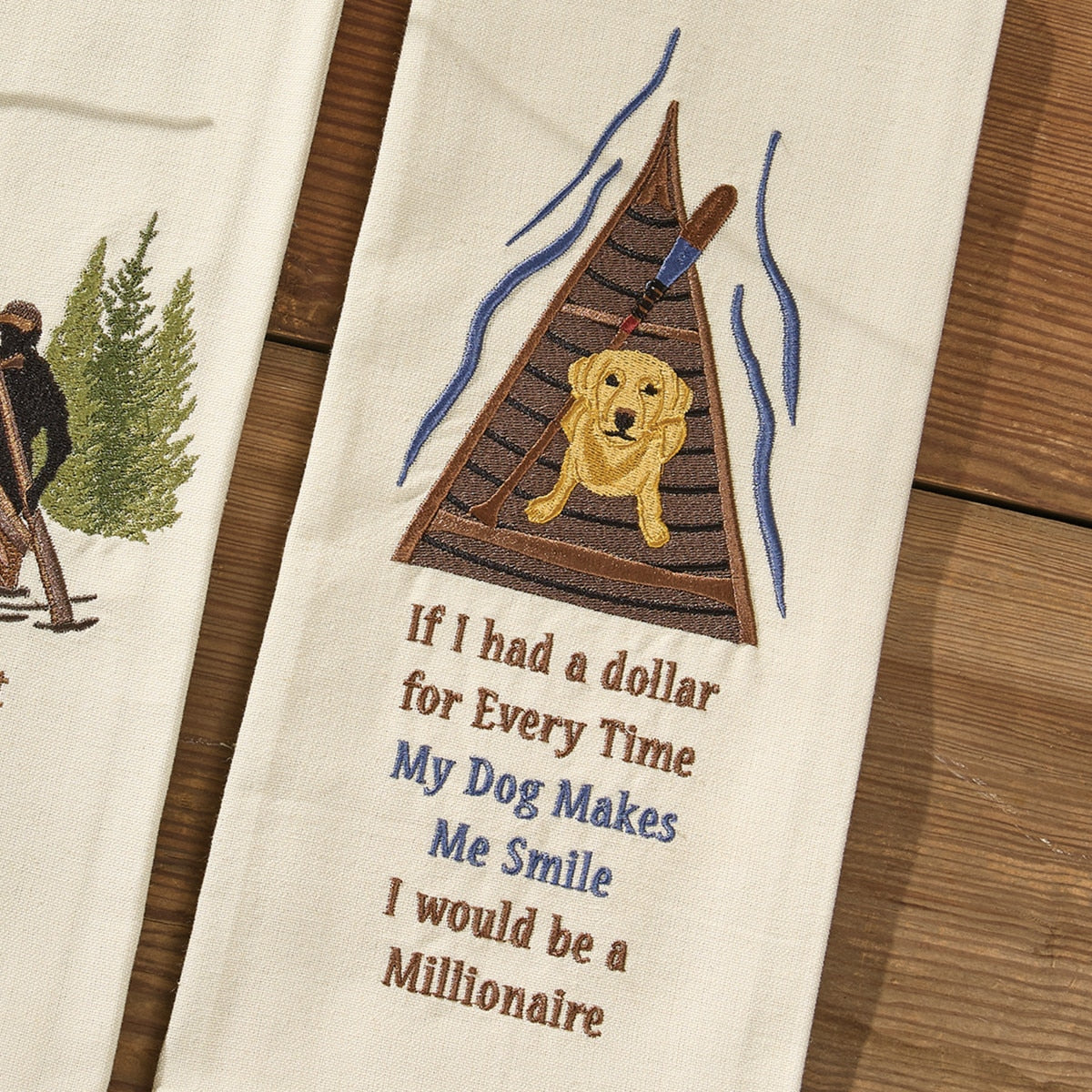 Park Designs My Dog Makes Me Smile Dishtowel - Set of 6