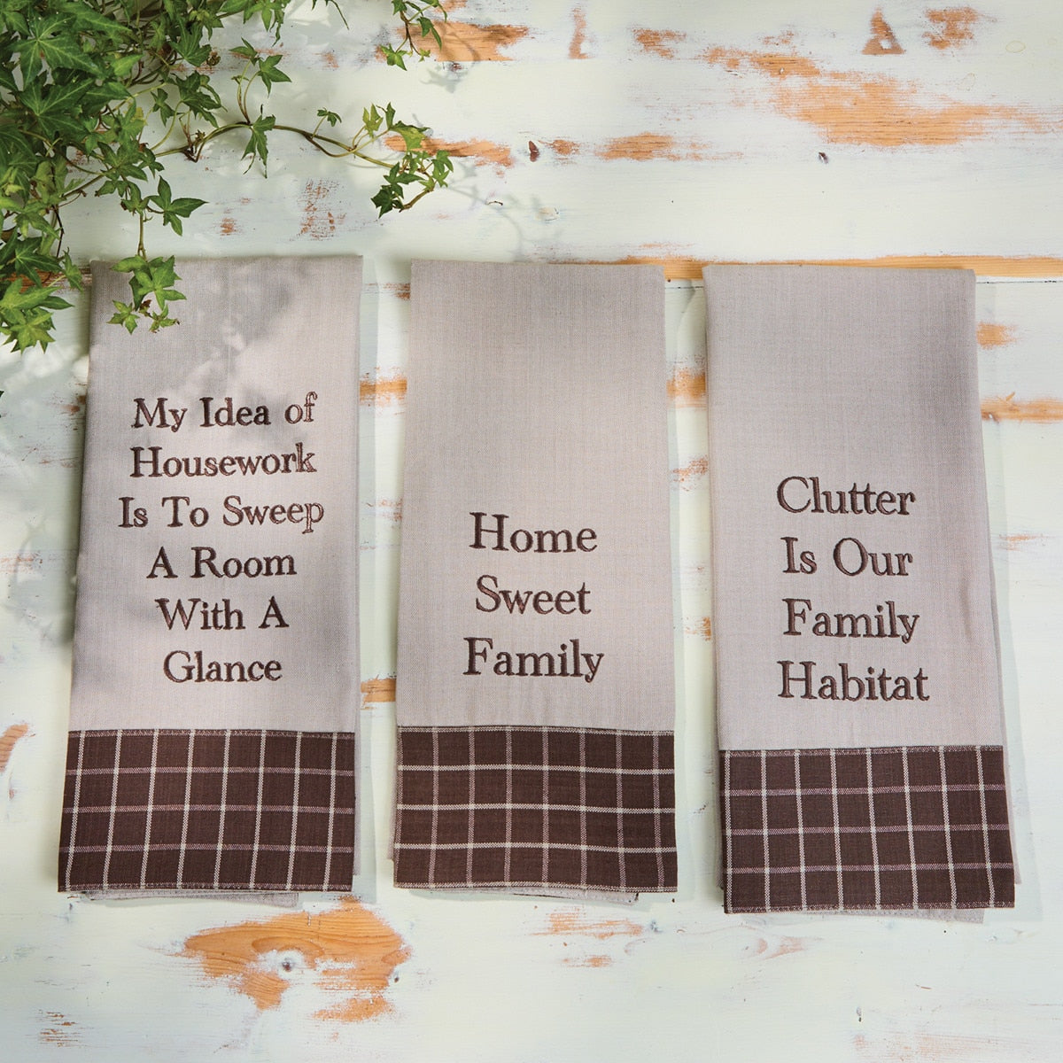 Park Designs Clutter Is Our Family Dishtowel - Set of 6