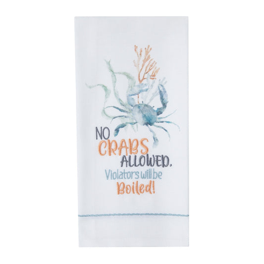 Park Designs No Crabs Allowed Dishtowel - Set of 6