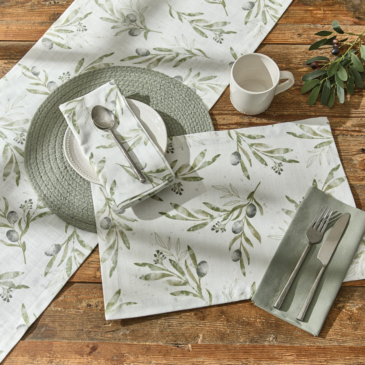 Park Designs Olive Leaves Napkin - Set of 12