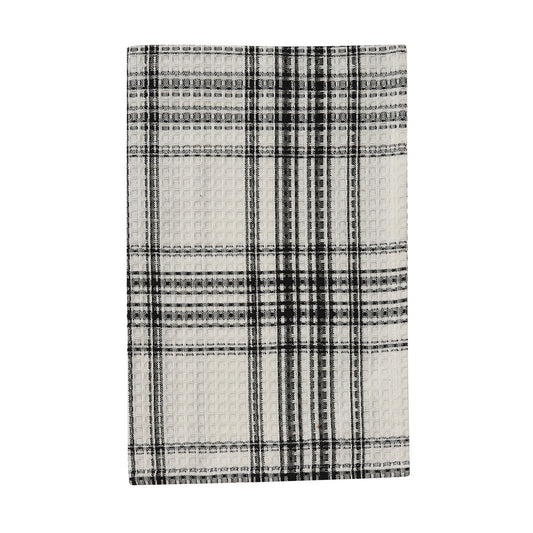 Park Designs Onyx And Ivory Waffle Dishtowel - Set of 12