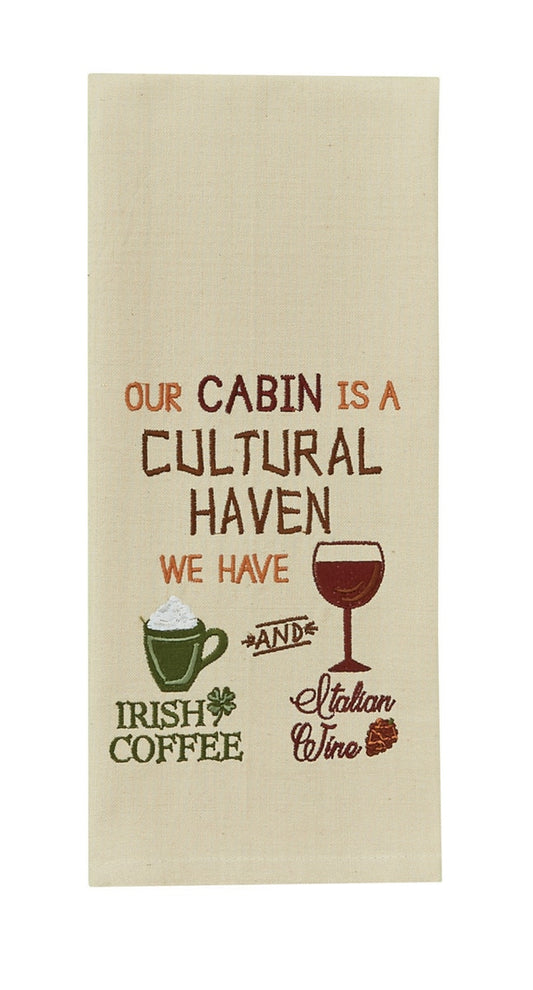 Park Designs Our Cabin Embroidered Dishtowel - Set of 6