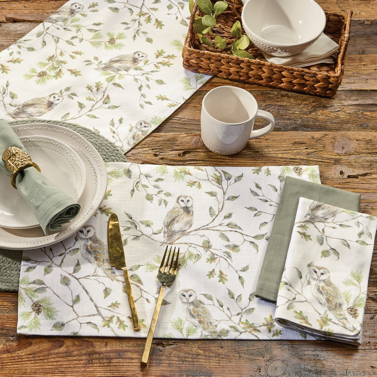 Park Designs Owls Napkin - Set of 12