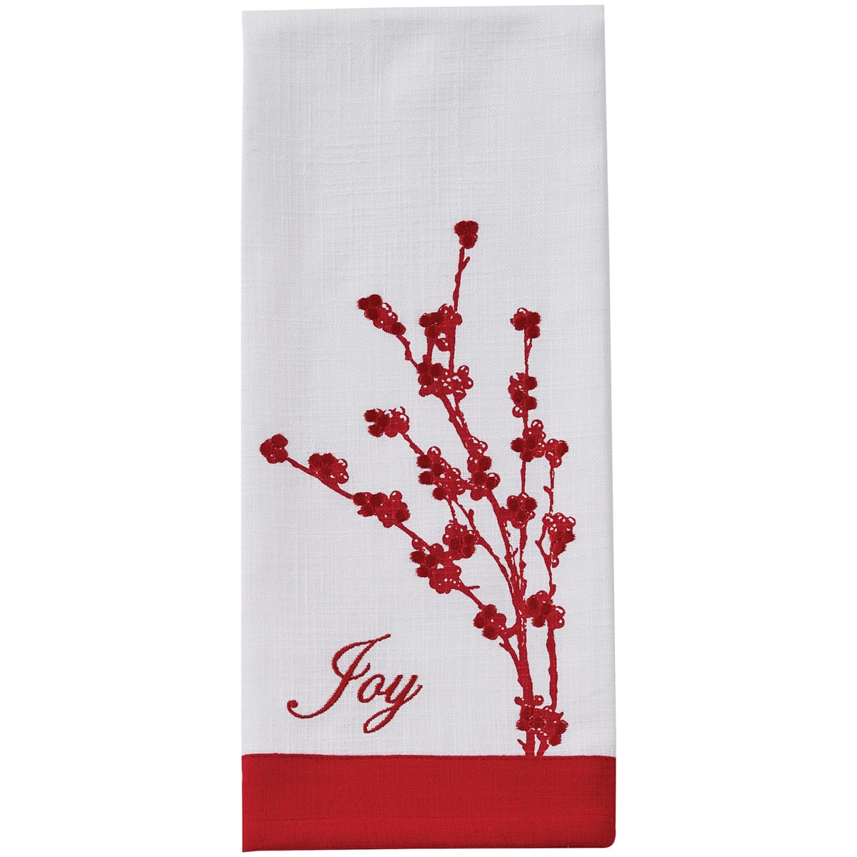 Park Designs Patricia Heaton Home Berry Elegance Joy Embroidered Dishtowel - Set of 6