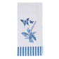Park Designs Patricia Heaton Home Butterfly Embroidered Dishtowel Blue - Set of 6