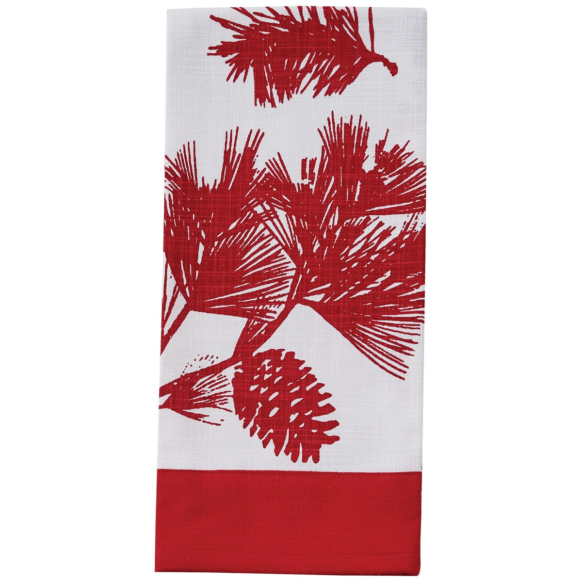 Park Designs Patricia Heaton Home Cranberry Bordered Pinecone Dishtowel - Set of 6