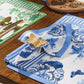 Park Designs Patricia Heaton Home Florals And Flitters Printed Blue Napkin - Set of 12