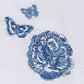 Park Designs Patricia Heaton Home Florals & Flitters Embroidered Blue Napkin - Set of 12