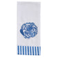 Park Designs Patricia Heaton Home Flower Embroidered Dishtowel Blue - Set of 6