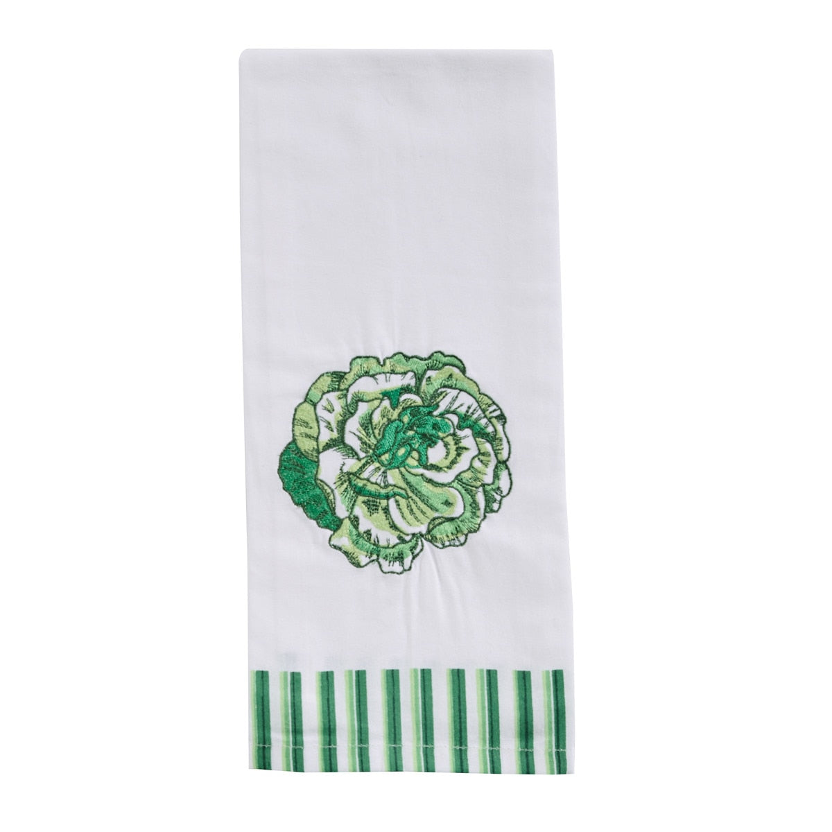 Park Designs Patricia Heaton Home Flower Embroidered Dishtowel Green - Set of 6