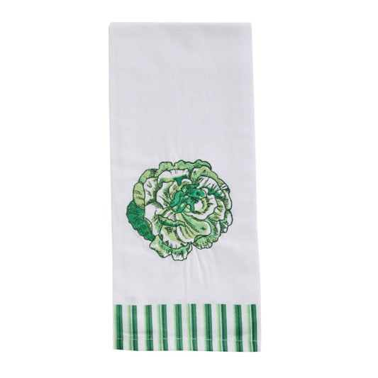 Park Designs Patricia Heaton Home Flower Embroidered Dishtowel Green - Set of 6