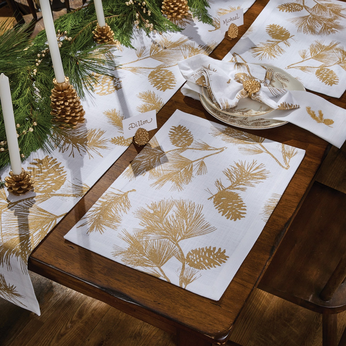 Park Designs Patricia Heaton Home Gold Pinecone Placemat - Set of 12