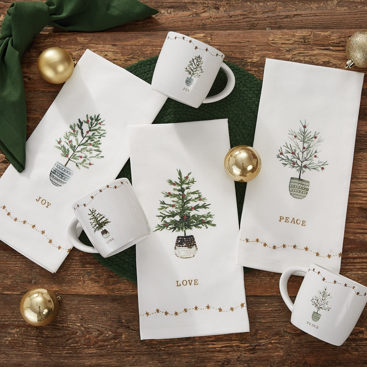 Park Designs Peace Tree Dishtowel - Set of 2