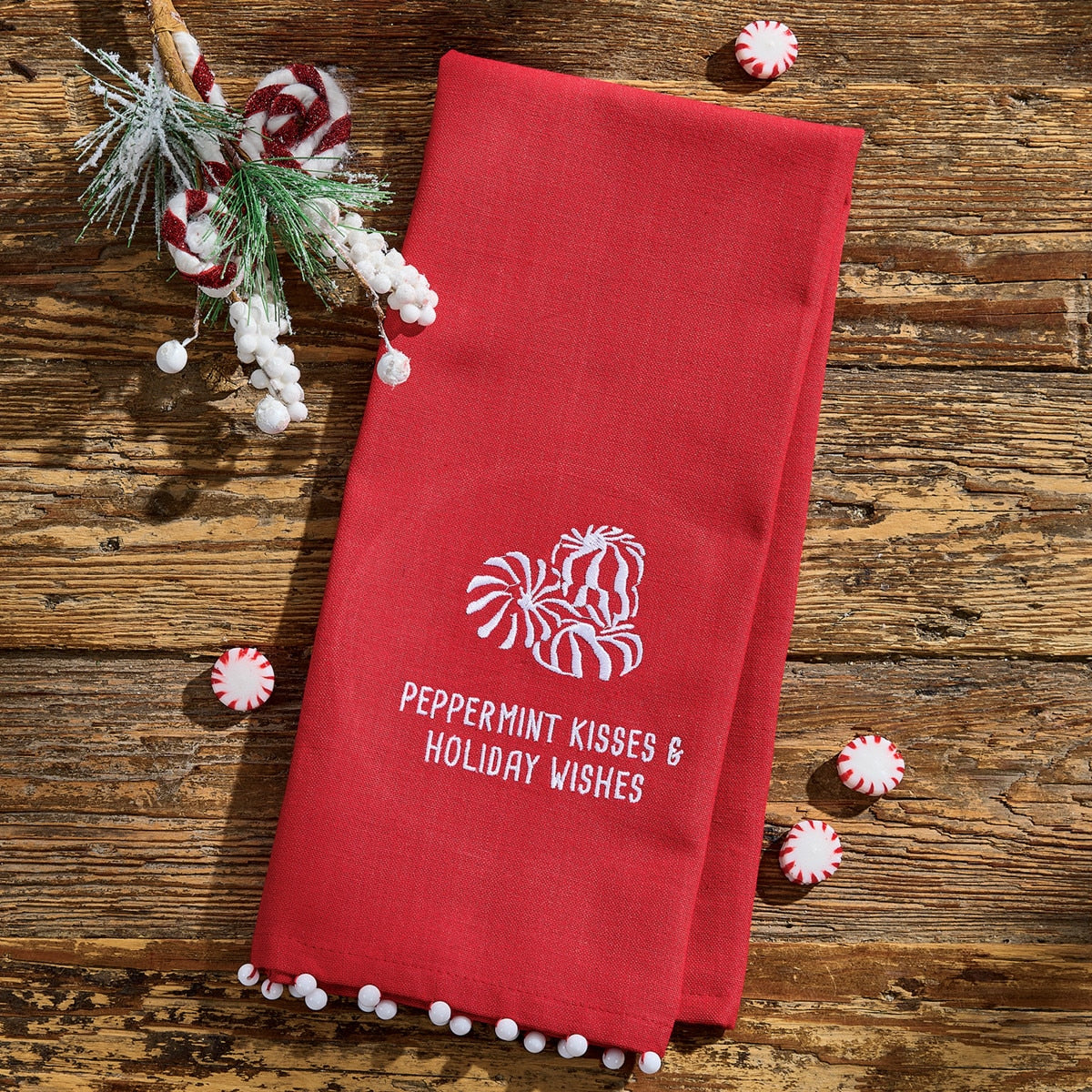 Park Designs Peppermint Kisses Decorative Dishtowel - Set of 6