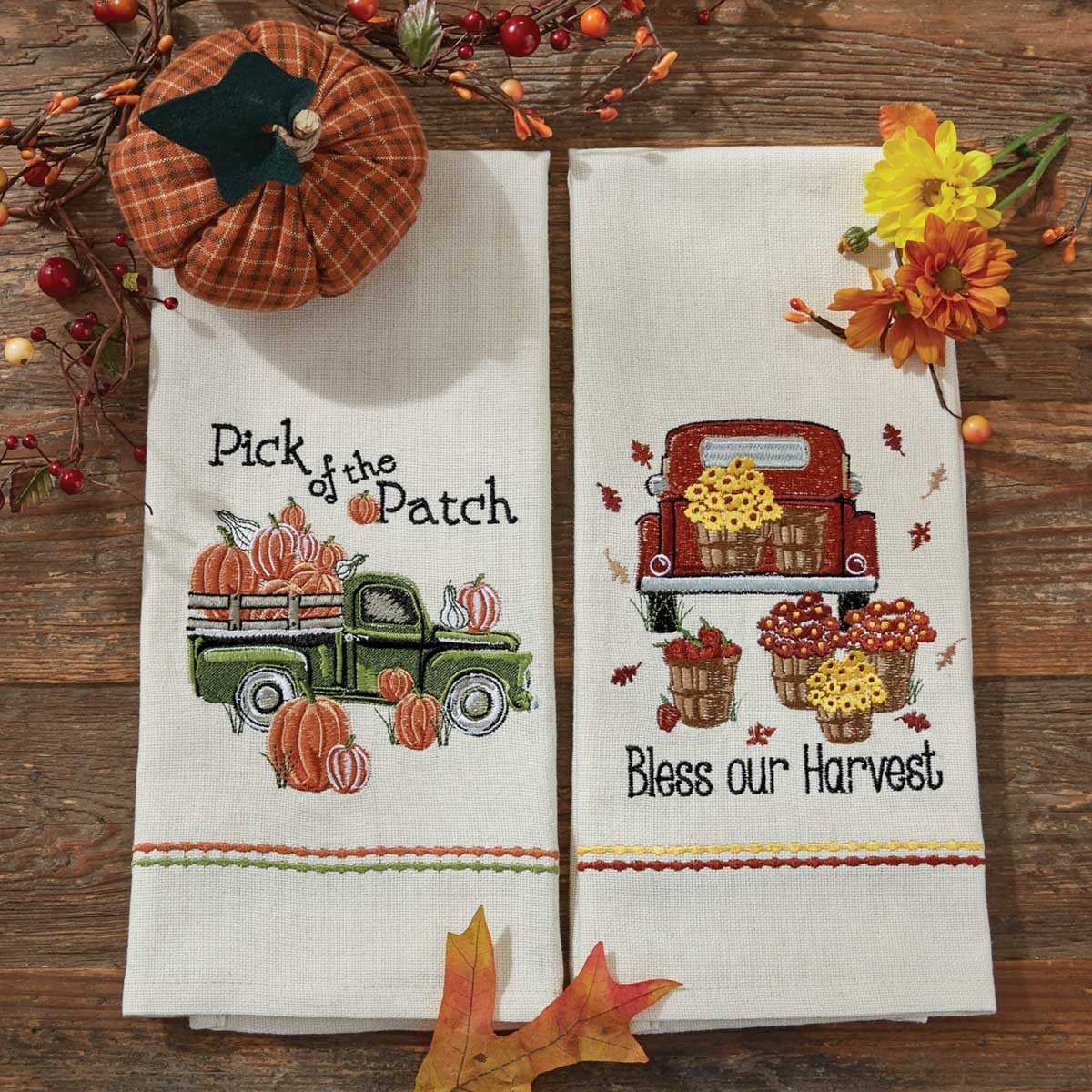 Park Designs Pick Of The Patch Embroidered Dishtowel - Set of 2
