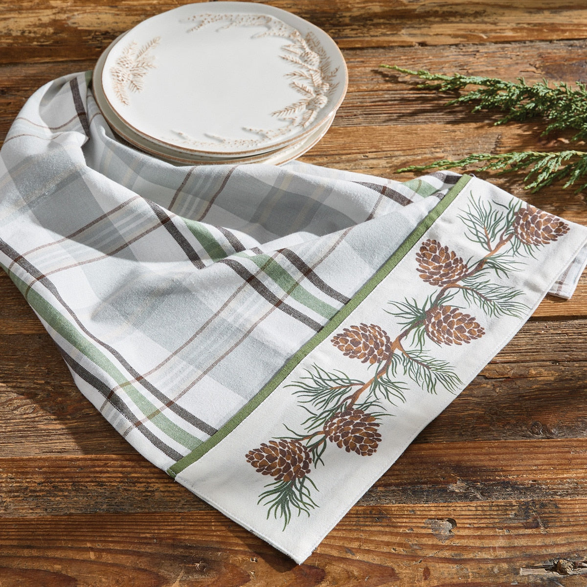 Park Designs Ponderosa Pine Bordered Dishtowel - Set of 6