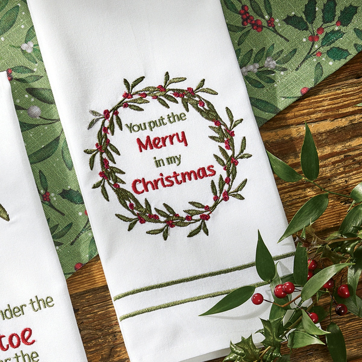 Park Designs Put The Merry Dishtowel - Set of 6