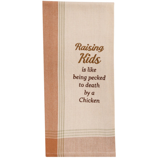 Park Designs Raising Kids Is Like Sentiment Dishtowel - Set of 6