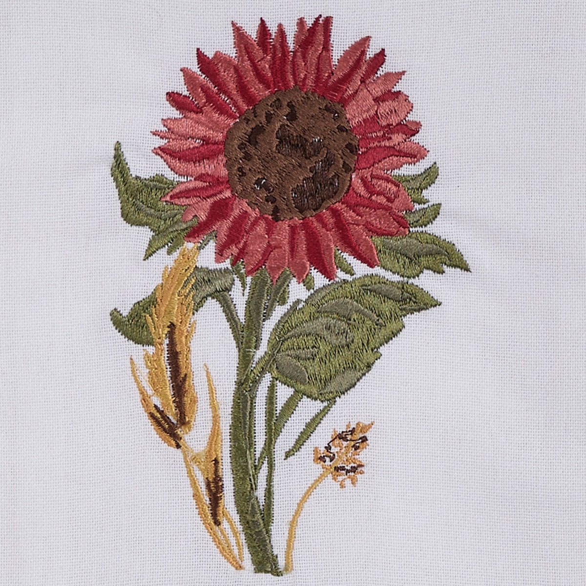 Park Designs Red Sunflower Dishtowel Embroidered - Set of 6