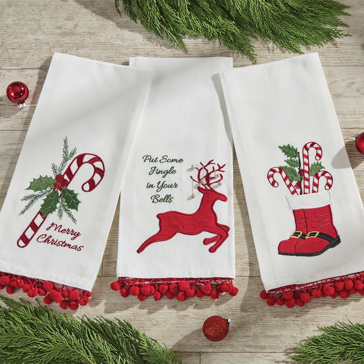 Park Designs Reindeer Jingle Dishtowel - Set of 6