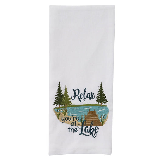 Park Designs Relax You're At The Lake Dishtowel - Set of 6