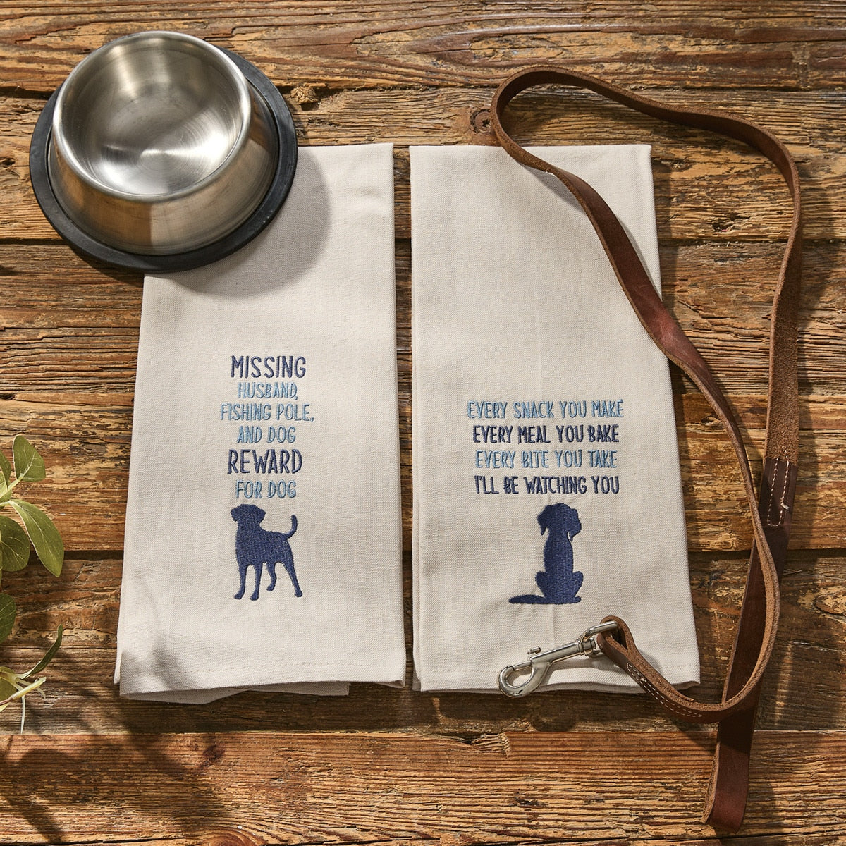 Park Designs Reward For Dog Embroidered Dishtowel - Set of 6