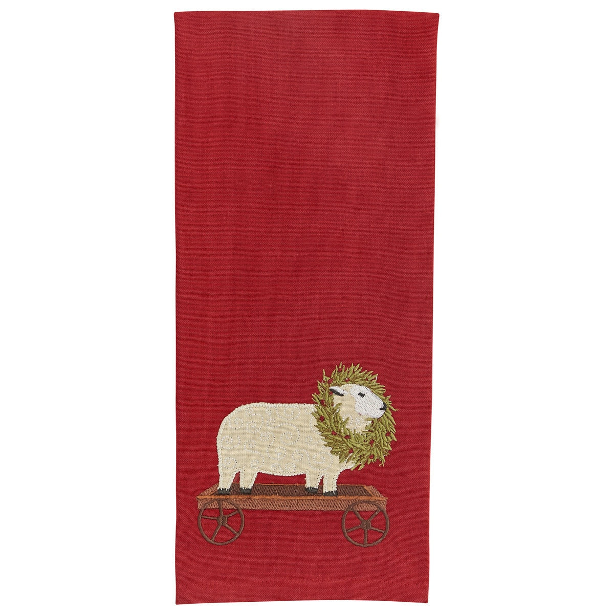 Park Designs Sheep With Wreath Dishtowel - Set of 2