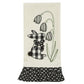 Park Designs Silver Bells And Bunny Tails Applique Dishtowel - Set of 2